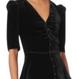 Veronica Beard Elegant Black Velvet Hayden top - size 6